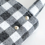 BAGUETTE TOTE MINI NEEDLE PUNCH #GINGHAM BLACK [TMB-2381H]