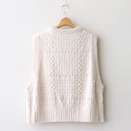 Recycled-Cotton Vest #Ecru [oni059]