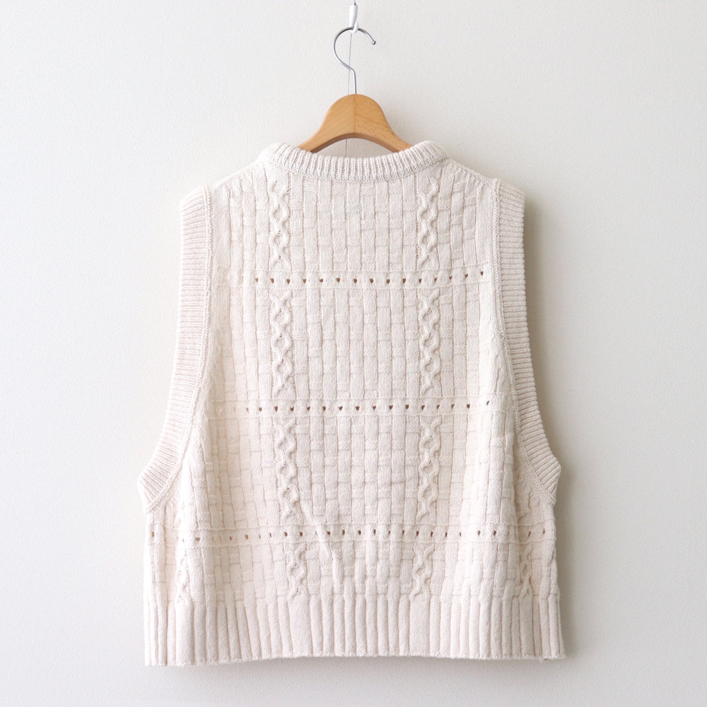 Recycled-Cotton Vest #Ecru [oni059]