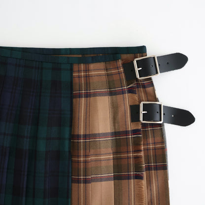 【 O'NEIL OF DUBLIN × UNFIL 】worsted wool asymmetry kilt skirt #mulch B [WVFL-UW134]