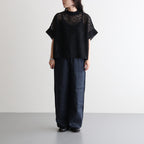 パッチワークレース モックネックドルマンT #001 クロ [TS260CT088]