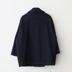 RECYCLE BOA WOOL DOUBLE OVER COAT #3900 NAVY [JNMDS2451]