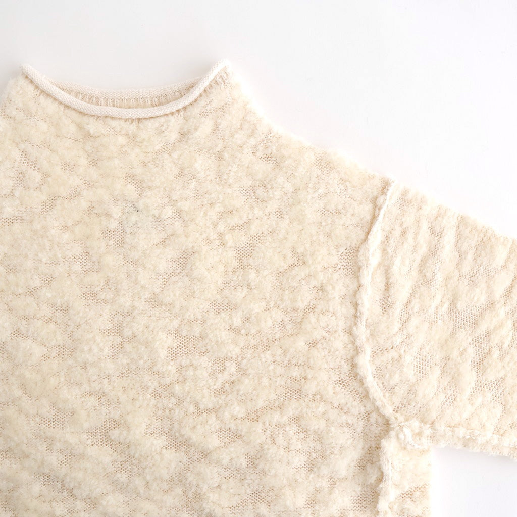 random wool & woolen cotton high-neck P/O #off white [WVFL-UW121]