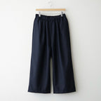 WOOL SERGE 2TUCK WIDE EASY PANTS #3900 NAVY [GNMDS2502WS]