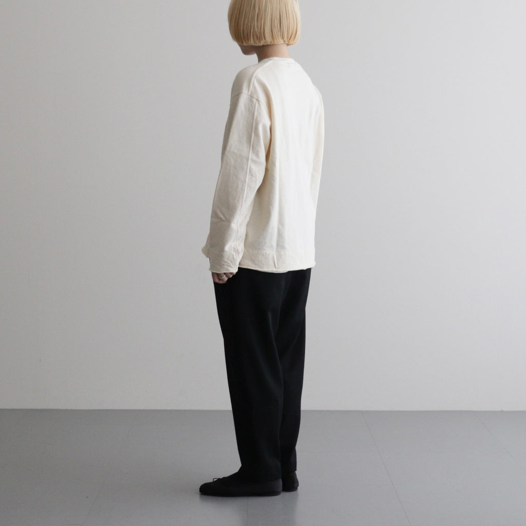 cotton open-end yarn terry sweat shirt #off white [WXSP-UW119]