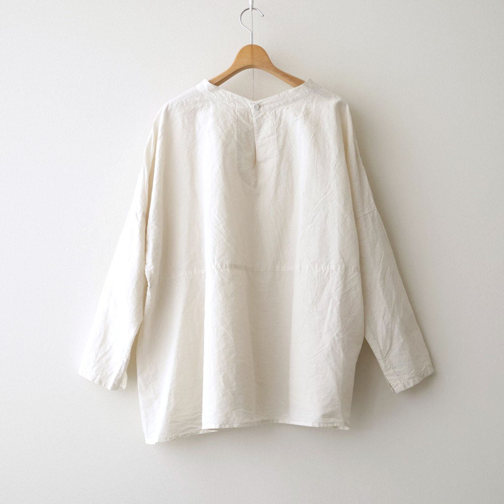 乾いた庭：ヘムレースオーバーシャツ #powder pink [13261-05207]