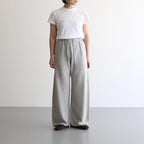 brushed silk cotton wide straight pants #gray [WVFL-UW103]