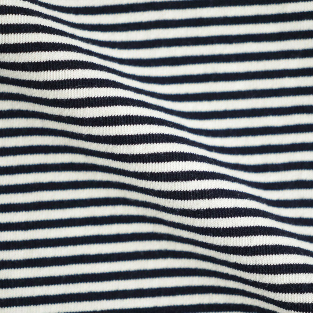 BORDER DROP SHOULDER SHIRT #Black × Off White [no.8362]