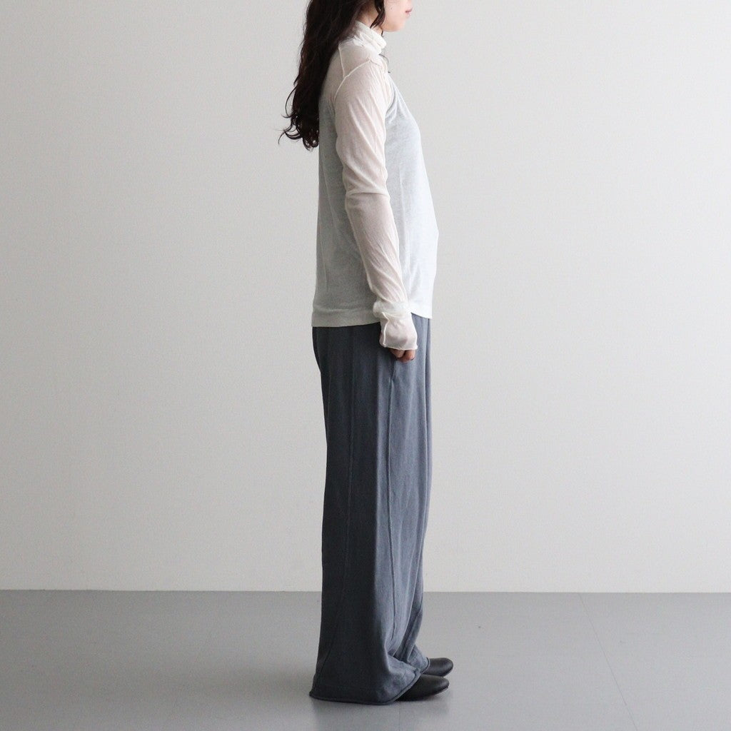 cashmere & supima cotton gauze jersey turtle-neck Tee #off white [WXFL-UW104]