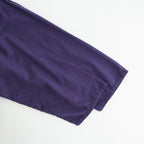 80s ORGANIC MICRO CHECK OVERDYE CREW-NECK BUTTON SHIRT MAXI DRESS WITH MINI PINTUCK #2813 PURPLE (D.PURPLE) [NMDS26234D]