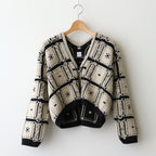 Blocked-Jacquard Jacket #Beige [oni056]