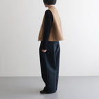 【 LONDON TRADITION × UNFIL 】wool blend double face zip-up vest #camel [WVFL-UW133]