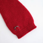 fine lambs wool fingerless gloves #red [WVFL-UW120]