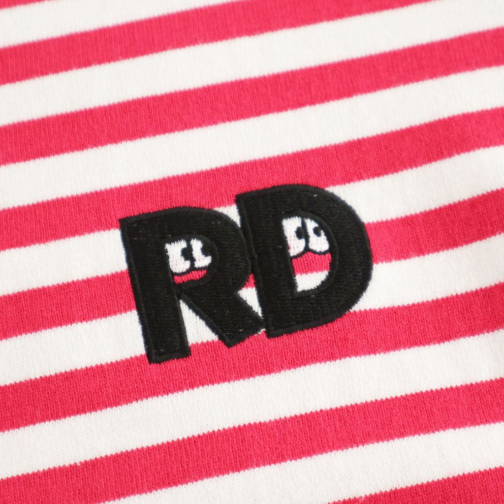 裏起毛 BORDER SPY EYE BOAT NECK PULLOVER #Pink [no.7743]