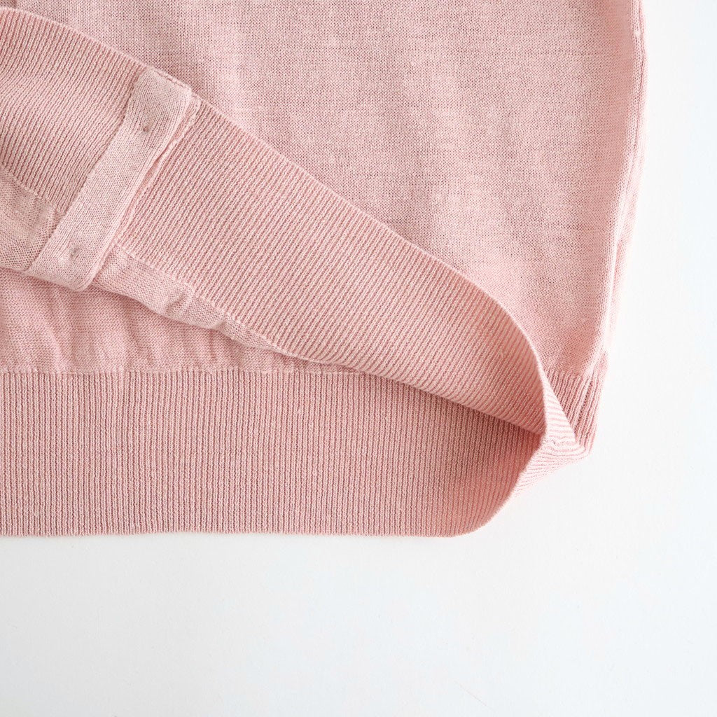 French Pure Linen クルーネックカーディガン #037 ピンク [UT262KN001]