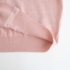 French Pure Linen クルーネックカーディガン #037 ピンク [UT262KN001]