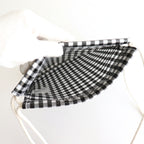 Drawstring purse POCHETTE #GINGHAM BLACK [TMB-2137A]