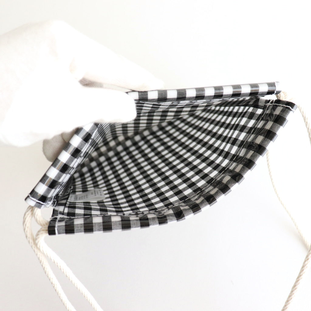 Drawstring purse POCHETTE #GINGHAM BLACK [TMB-2137A]