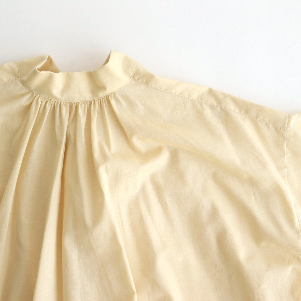静寂の欠片 half sleeve back open blouse #Pale yellow [TLF-225-sh008-la]