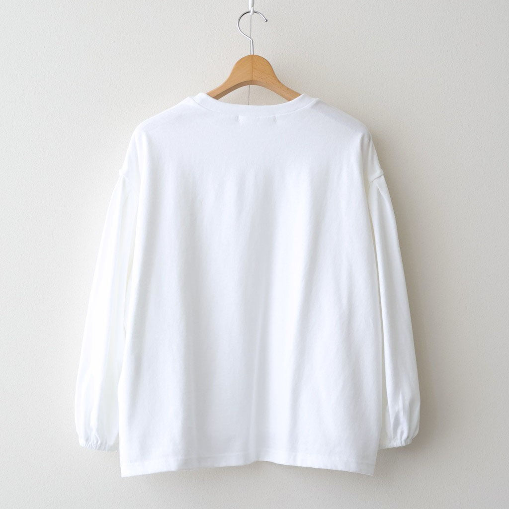 アメリカンコットン天竺 ボリュームスリーブPO #010 シロ [US260CT013]