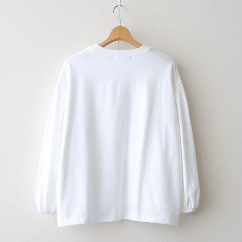 アメリカンコットン天竺 ボリュームスリーブPO #010 シロ [US260CT013]