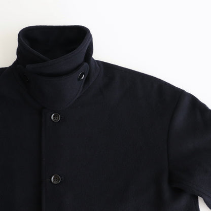 Wool cashmere beaver stand collar coat #Navy [TS243CO080]