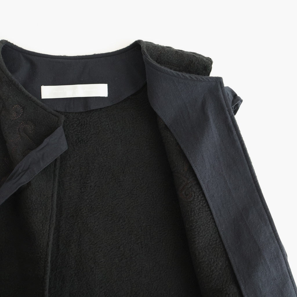 幻の花 Embroidery vest #black [TLF-126-ve003-nc]