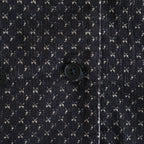 MINI CORDUROY CROSSHATCH PRINT NO COLLAR DOUBLE JACKET #3991 NVY (NAVY/IVORY) [NSL26581]