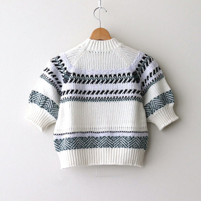 family traditions knit tops #Off white [251804]