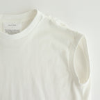 Sleeveless top #White [TLF-225-cs001-ocj]