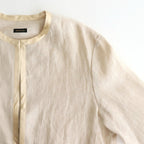 DENSELY LINEN TRIMING BOLERO #Antique White [no.7311]