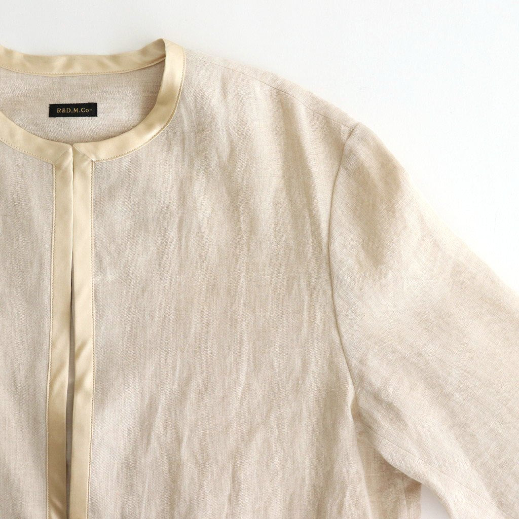 DENSELY LINEN TRIMING BOLERO #Antique White [no.7311]