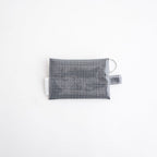 FLAT POUCH MINI #GINGHAM SMALL BLACK [TMB-2352A]