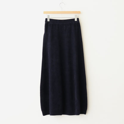 ex.superfine lambs wool & rayon mole skirt #navy [WVFL-UW110]