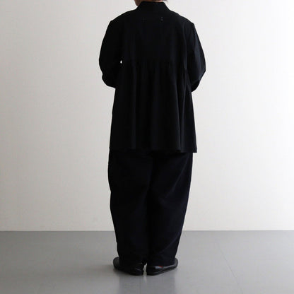 私の夜 Funnel neck blouse #black [TLF-125-sh007-cla]