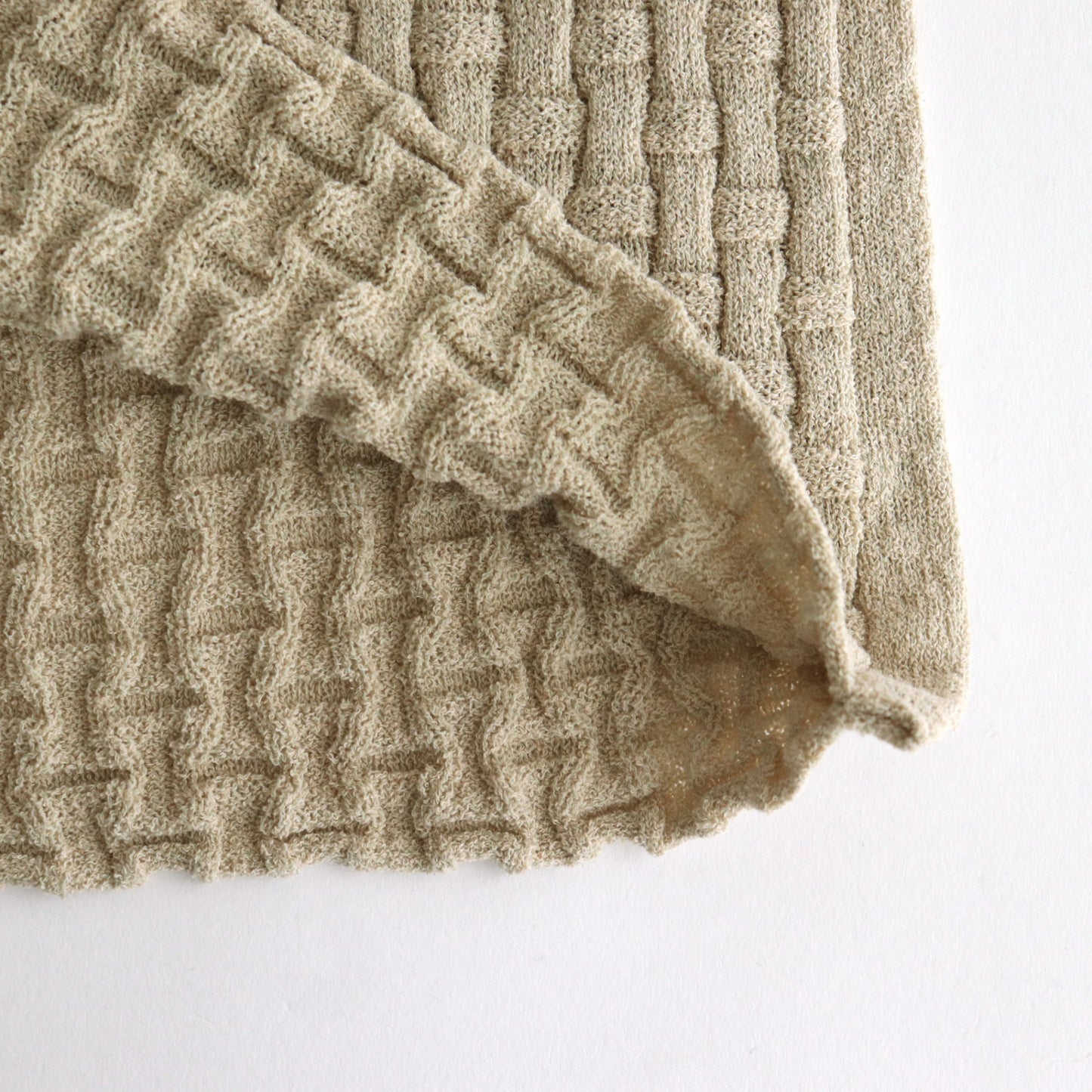 Cotton-boucle Basket Top #L.Beige [oni050]