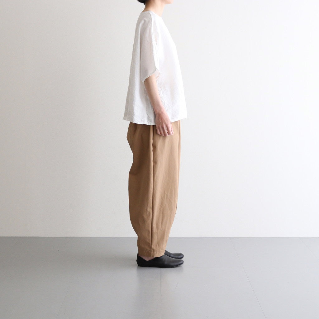 Wide tapered trousers #Tan [TLF-225-pa002-Reht]