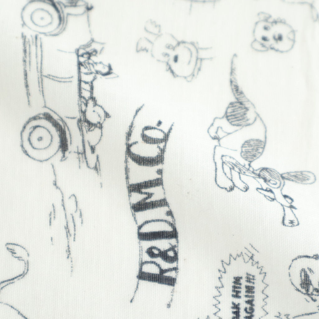 GRAFFITI GAUZE SHAWL #Flax [no.7960]