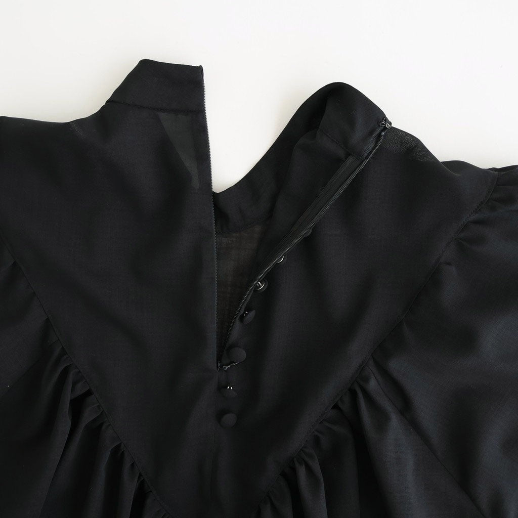 輝かしい影 Stand collar blouse #black [TLF-226-SH001-em]