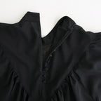 輝かしい影 Stand collar blouse #black [TLF-226-SH001-em]