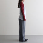 cashmere & supima cotton gauze jersey baseball Tee #light blue [WXFL-UW105]