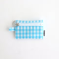 FLAT POUCH MINI #GINGHAM SAX [TMB-2352A]