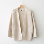 double honeycomb mesh-knit buttonless C/D #off white mix [WXSP-UW112]