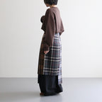 【 O'NEIL OF DUBLIN × UNFIL 】worsted wool asymmetry kilt skirt #mulch B [WVFL-UW134]