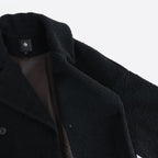RECYCLE BOA WOOL DOUBLE OVER COAT #9900 BLACK [JNMDS2451]