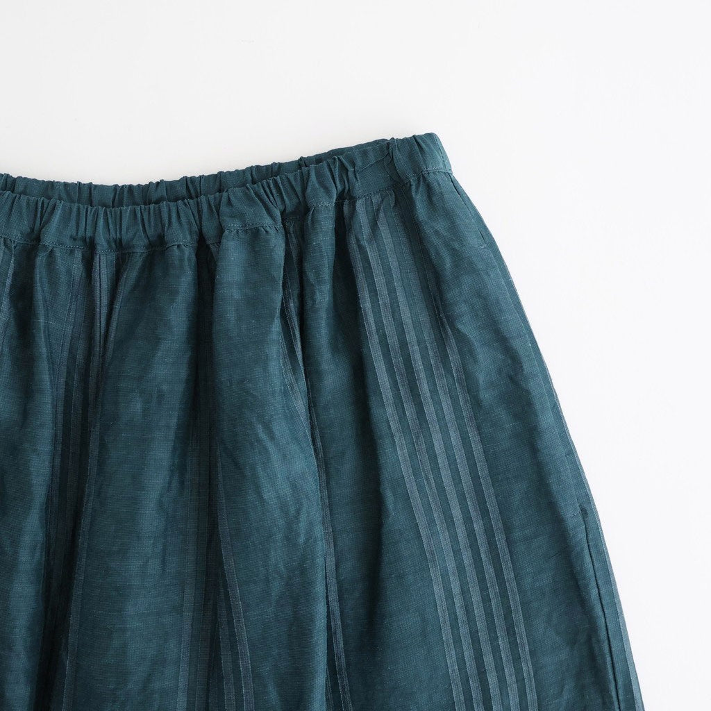 一瞬の花：Gathered pants #abyssal blue [11261-10213]