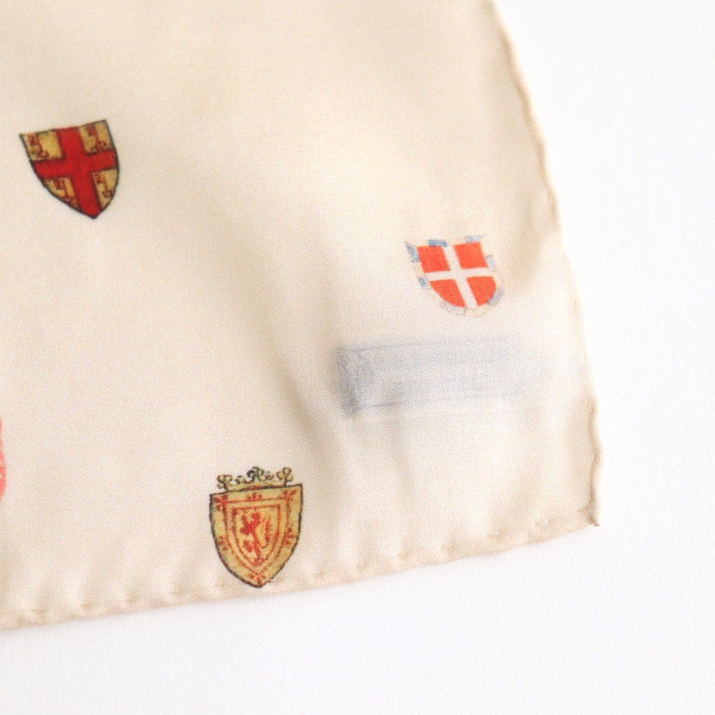 COAT OF ARMS SILK SCARF #Beige [no.7387]