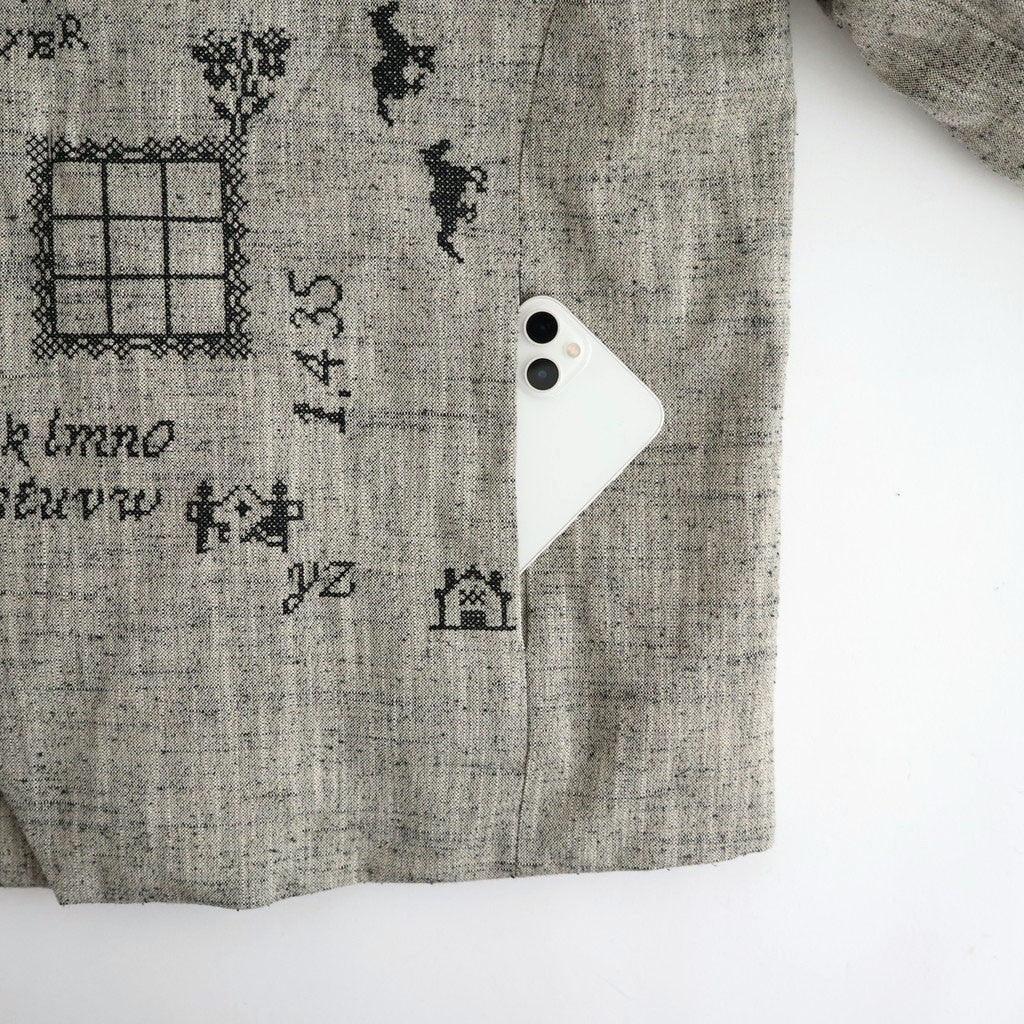 Memories quilt blouson #Light Grey [262204]