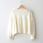存在すること：Gathered sleeves sweater #ivory [13243-13109]
