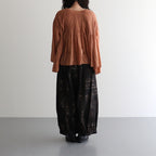 偶然の影：ズロースパンツ #dark brown×beige [13261-09413]